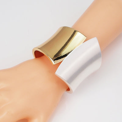 Metal Glossy Punk Super Wide Bangle