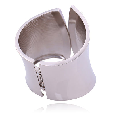 Metal Glossy Punk Super Wide Bangle