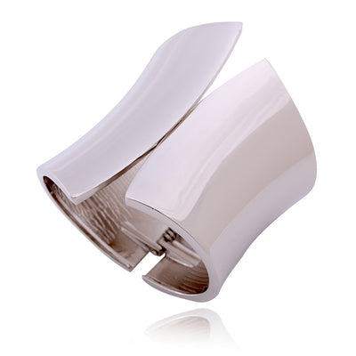 Metal Glossy Punk Super Wide Bangle