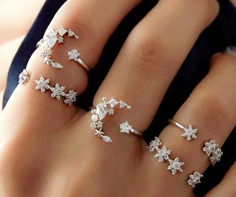 Shining Star Tassel Rings
