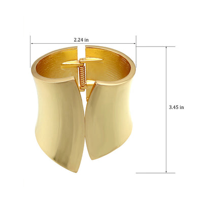 Metal Glossy Punk Super Wide Bangle