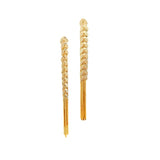 Wheat Long Fringe Earrings