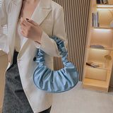 Cloud Pleated Simple Sweet Shoulder Bag