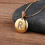 Initial Letter Copper Necklace